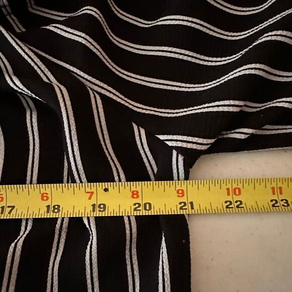 Charming Charlie Black and white striped top - Picture 6 of 8